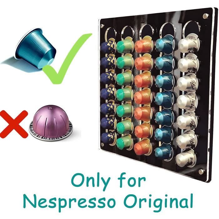 Porte Capsules de Café pour Nespresso Original, Distributeur Dosette en  Acrylique pour 35 Capsule, Supports Rangement de Capsu[174] - Cdiscount  Maison