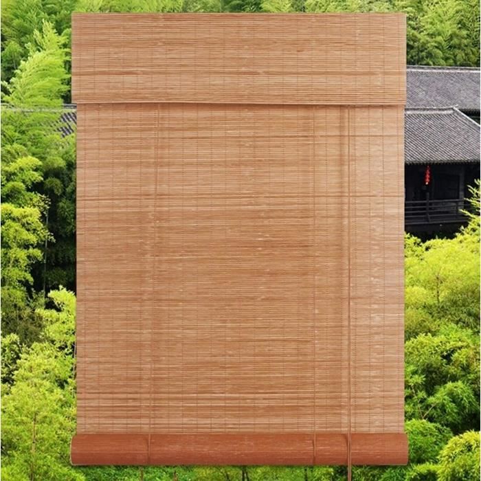 Rideau De Roseau Extérieur,Stores Enrouleurs En Bambou Décoratifs Naturels  ,W×H-100X220Cm-39.5X87In[a10308] - Cdiscount Maison