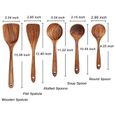 5 pièces cuillères en bois pour ustensiles de cuisine en bois réutilisables ensemble d'outils JPH200702004_291-3