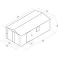 Garage Voiture en Bois Gardiun Mikhail II - 20 m² - Triple Porte Battante - Fenêtre-3