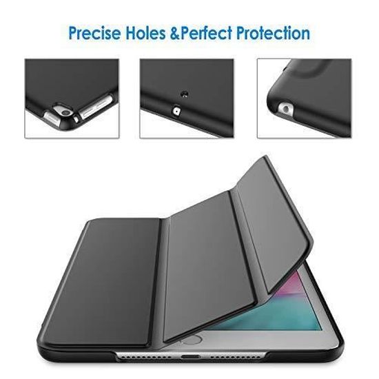 Housse étui IPad Mini 4 JETech - Fonction Veille/réveil Automatique - Support Intégré - Noir - Protection Complète