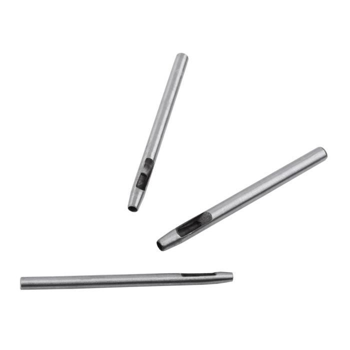 Lot 7 Poinçons Demi-Cercle Pour Cuir – Outils De Perforation 10 à 40 Mm – Acier Au Carbone Robuste Pour Ceintures, Portefeuilles, Bracelets