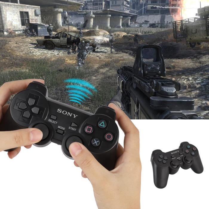 de jeu sans fil pour PS2 Noir PS2 Sans Fil 2.4GHz 8M Cdiscount
