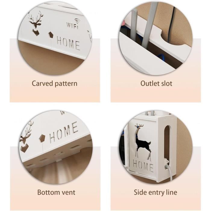 Etagere Pour Decodeur Et Box Rangement Box Internet Support Mural Boîte ...