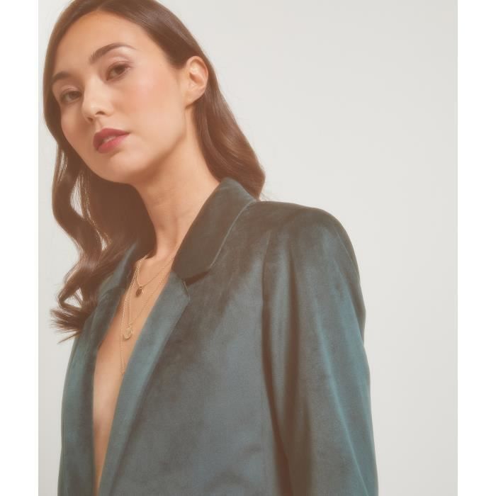 Veste cintrée deals velours femme