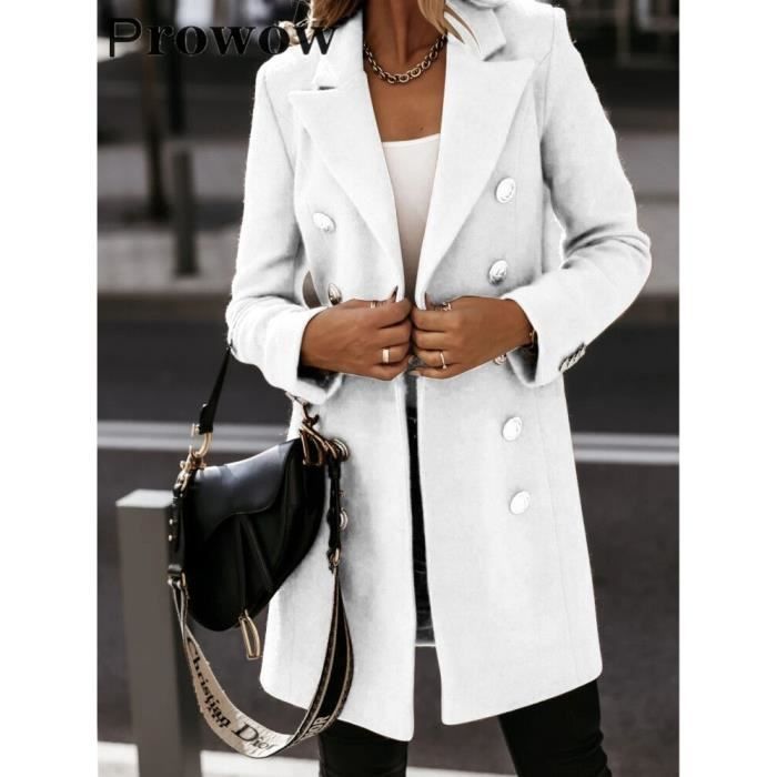 Manteau long blanc femme hotsell