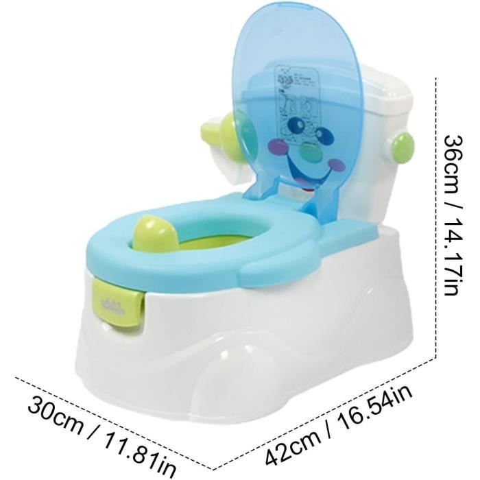 Urinoir D'apprentissage Forme Grenouille - Pour Garçon, Avec Ventouses, Facile à Nettoyer (30x21x16 Cm)