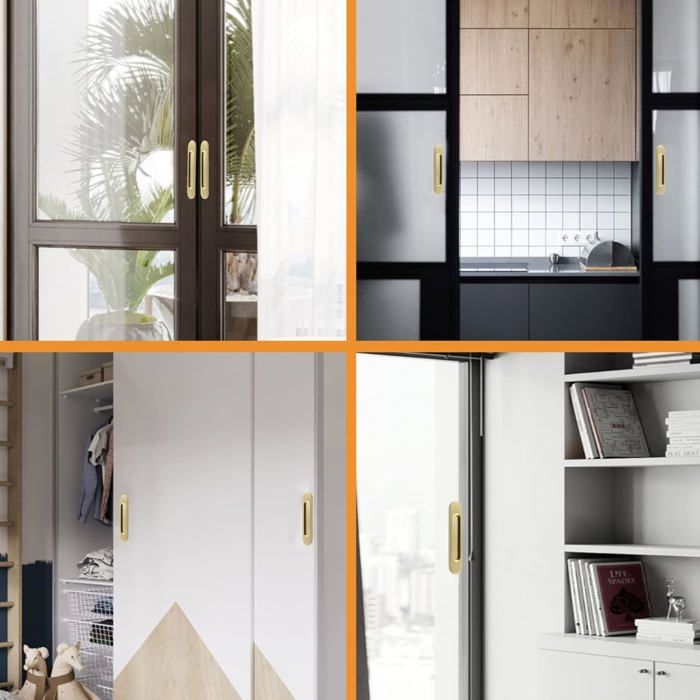 MOROBOR 18cm Poignée De Porte Coulissante Rectangulaire