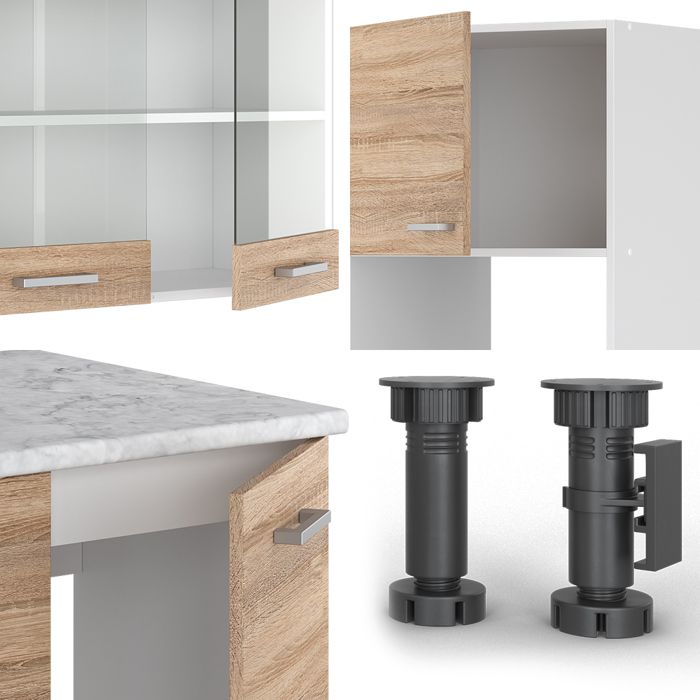 Vicco Meuble de cuisine haut vitré R-Line, Sonoma, 60cm | Leroy Merlin Vicco Meuble de cuisine haut vitré R-Line, Sonoma, 60cm | Leroy Merlin