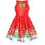 Sunny Fashion Robe Fille No/ël Chapeau de p/ère No/ël Manche Longue Partie Habiller 6-12 Ans