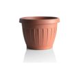 Pot de fleurs - TERRA - D 40 cm - Terracotta Marron-0