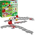LEGO® DUPLO Town Les Rails du Train Jeu de Construction - Circuit avec Brique d'Action Rouge-0