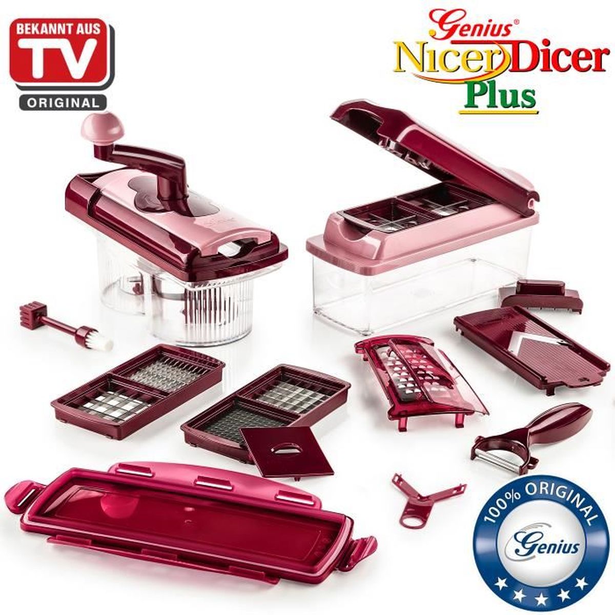 Genius Nicer Dicer Plus et Nicer Twist Set de 21 pièces Appareil