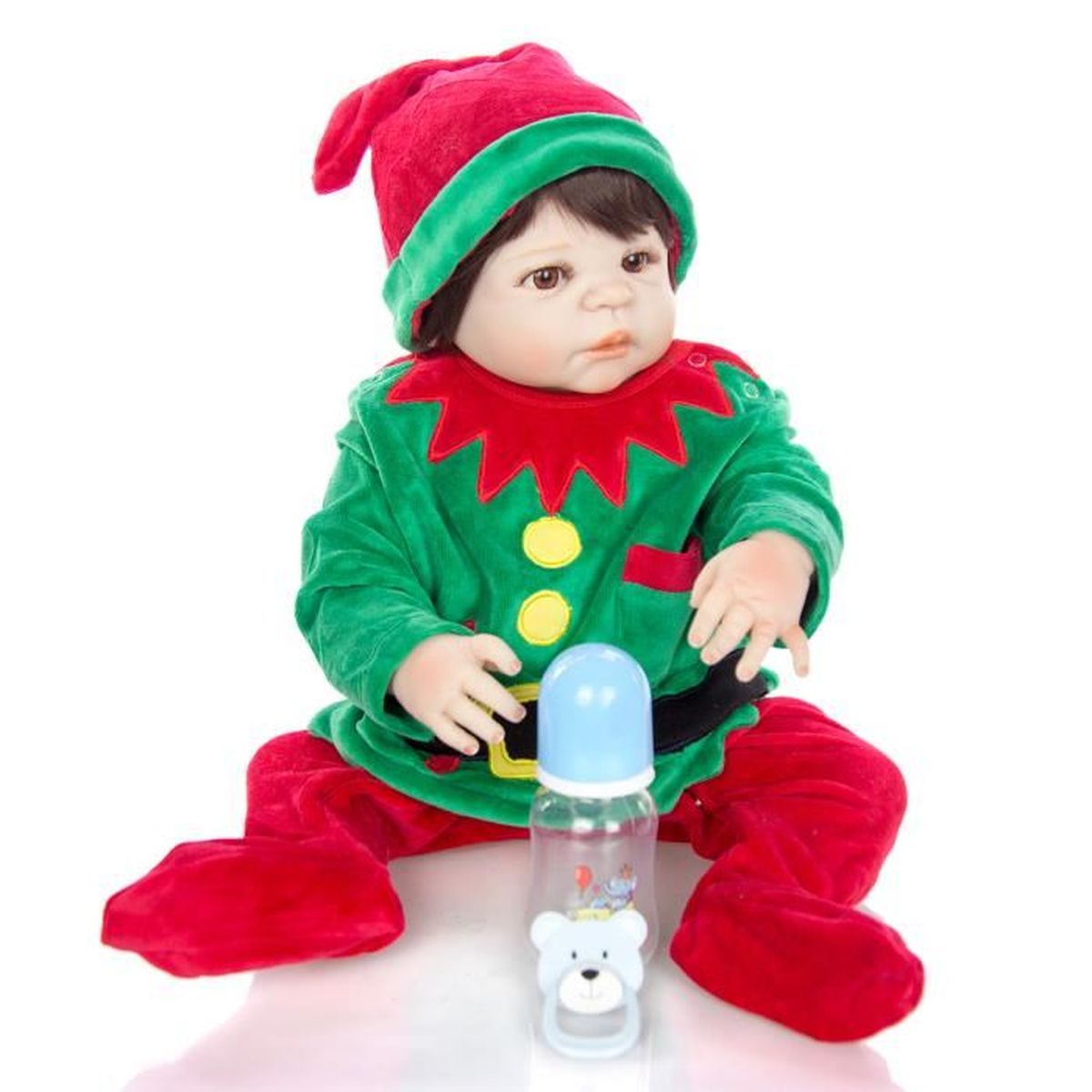 Nouveau Ne Cadeau De Noel 57cm Corps Entier Silicone Reborn Bebe Poupee Jouets Achat Vente Poupee Cdiscount