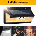 IAMS CHIEN Applique Murale Solaire AUGIENB 158 LED Flammes 3 Modes Détecteur Mouvement Étanche Extérieur Jardin