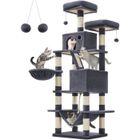 FEANDREA Arbre à Chat, Grande Tour de Jeux, Hauteur 168cm, avec 13 Griffoirs, 1 Planche à Griffer, 2Plate-Forme, 2Niches, PCT165G01