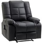HOMCOM - Fauteuil de relaxation massant - Simili cuir - 94x99x99cm - Noir