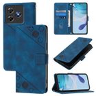 NO BRAND Coque pour Blackview Wave 8C/Wave 8/Oscal Flat 2/Oscal Flat 2C 6.56", Housse Etui en Cuir PU Portefeuille [Fentes Cartes],Bleues