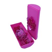 Baton Boite magnetique Loto 100 pions aimantes Couleur Rose Kit accessoire Jeu et Rangement Set soiree loto bingo carte