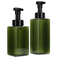Zerodis Flacon pompe à savon Distributeur de savon moussant 2 pièces 250 ml + bouteille de pompe 450 ml pour gel douche shampooing