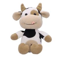 Poupée vache mignonne, poupée veau en peluche, oreiller de sommeil pour filles, cadeau mascotte vache zodiacale 30cm