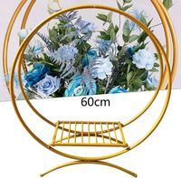 Arche - arceau de mariage cloître gâteau porte - fleurs diamètre 60cm rond double anneau