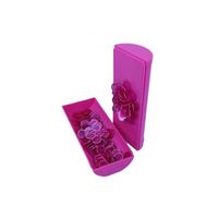 Kit Loto Complet 3 En 1 – 100 Pions Magnétiques, Bâton Rose, Trousse De Rangement Mauve – Jeu Bingo Et Carte
