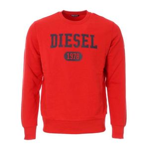 Sweat Diesel Homme - Noir - Taille M - Logo Graphique - Coton 100% - Manches Longues
