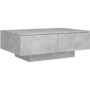TABLE BASSE NEAUVO Table basse Gris béton 90x60x31 cm Aggloméré