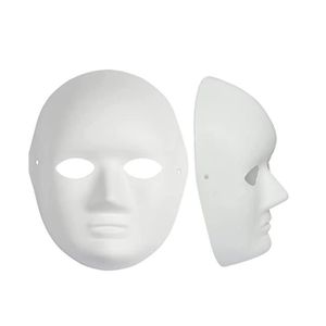 Masque blanc en plastique à décorer, peindre - taille enfant, 18x14cm -  avec élastique | Piccolino
