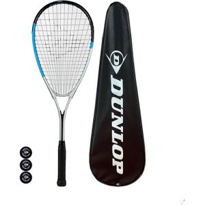 HOUSSE SQUASH dunlop hyper lite nano raquette de squash housse de protection complète et 3 balles de squash
