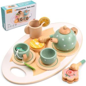 Pwshymi-Ensemble à thé en bois pour petites filles Service à thé en bois pour  enfants Théière Tasses puericulture coffre - Cdiscount Maison