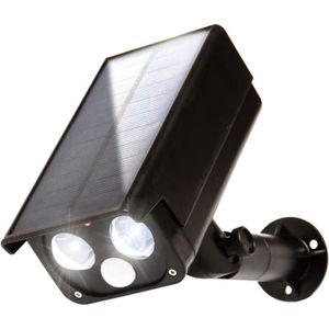 CAMÉRA IP Camera Factice Exterieur, Projecteur Solaire avec Detecteur de Mouvement Exterieur PIR, Eclairage Exterieur Solaire durable, A569