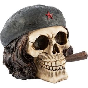 Tirelire tête de mort tête de mort casque moto noir - 16 x 13 cm