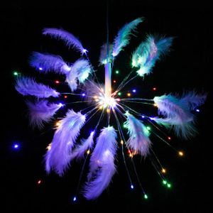 Charme sucré Guirlande lumineuse plumes blanches à LED L5m85