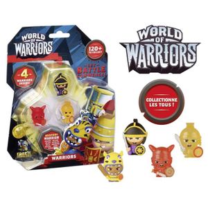 FIGURINE - PERSONNAGE Figurines World of Warriors - GIOCHI PREZIOSI - Blister 4 Guerriers - Pour Garçon à partir de 4 ans