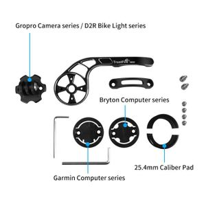 COMPTEUR POUR CYCLE Compteur vélo,support d'ordinateur HE05 Garmin Edge,guidon de vélo de route,support avant Bryton GPS pour Garmin Edge - Black[C5858]