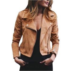 Veste femme sales cuir camel