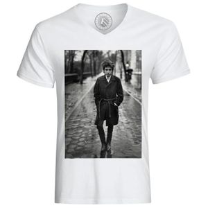 T-SHIRT T-Shirt Homme Photo de Star Célébrité Bob Dylan Chanteur Vieille Musique Original 5