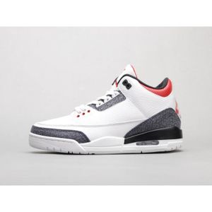 CHAUSSURES BASKET-BALL Chaussures de basket Nike Air Jordan 3 rétro se denim 'Fire red' - Homme - Blanc
