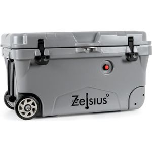 SAC ISOTHERME Zelsius Coolbox 50 litres avec roues | gris | Glacière | Boîte réfrigérante