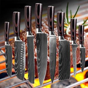 Couteau de Chef - SHAN ZU - Acier Inoxydable Allemagne 1.4116 (5Cr15MoV) -  20cm Couteau de Cuisine Poignée en Matériau ABS - Cdiscount Maison