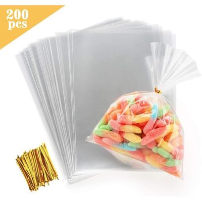 200 Sachets Transparents OPP 6x10 Cm - Pour Bonbons, Bijoux, Cadeaux, Non Autoadhésifs