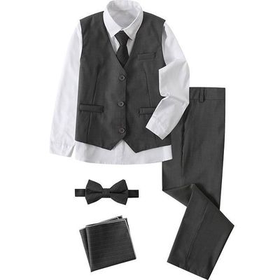 Costume Mariage Enfant Garcons Ensemble 3 Pcs Baptism Fete avec Gilet Chemise Pantalons 6 14 Ans Gris Fonce. Gris fonce Cdiscount Pret a Porter