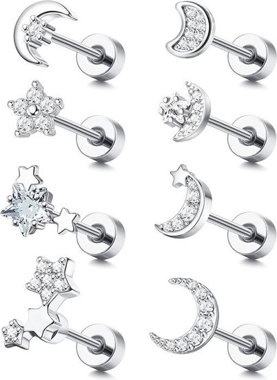 Piercing Nez Plastique Anneaux L Et Tire-bouchon Anneaux De Nez Transparents 18G - Bioflex Pour Piercing Discrétion | Lot 20 Pièces Bijou Piercing Bioflex Retainer Piercing