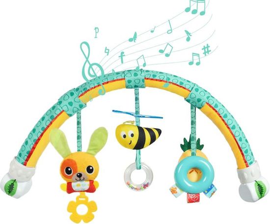 Arche De Voyage Pour Poussette Universelle – Avec Hochet, Anneau De Dentition – Jouet Bébé 0-3 Ans – Coloré - 11
