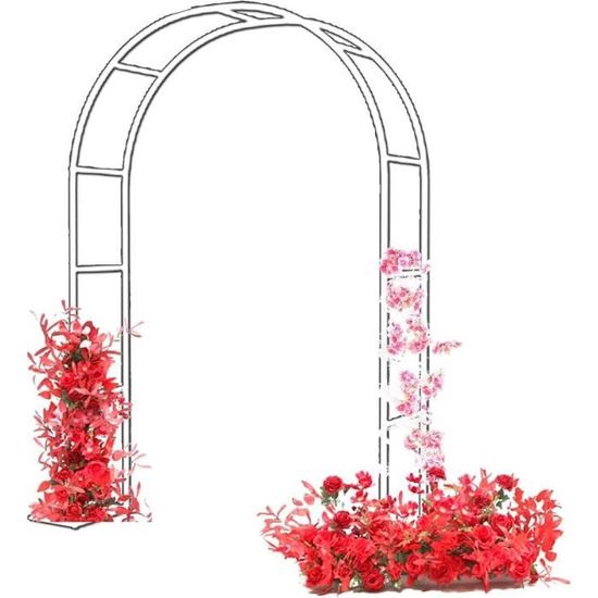 Arceau à Rosiers TecTake Avec Porte - Tuteur Colonne 240x140x40 Cm - Pour Plantes Grimpantes - Jardin Romantique