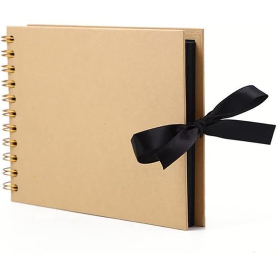 Album Photo DIY En Papier Kraft - 17.78x17.78cm - 40 Pages - Couverture Rigide - Scrapbooking Et Souvenirs