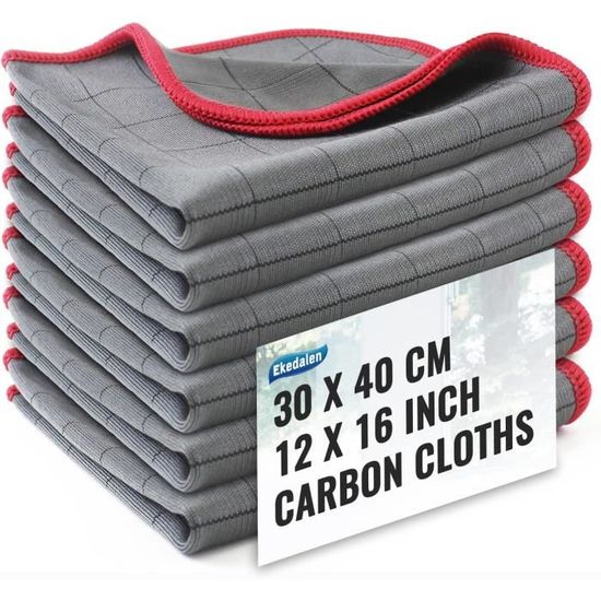 Chiffons Microfibres LICARGO - Lot De 6, 40x40cm, 380 GSM - Ultra Absorbants Et Non Pelucheux Pour Voiture