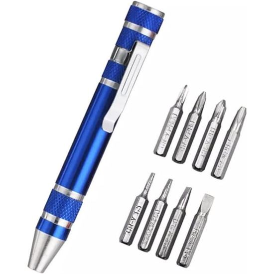 Tournevis pour lunettes - 3 en 1 - Porte-clés - Vis - argenté